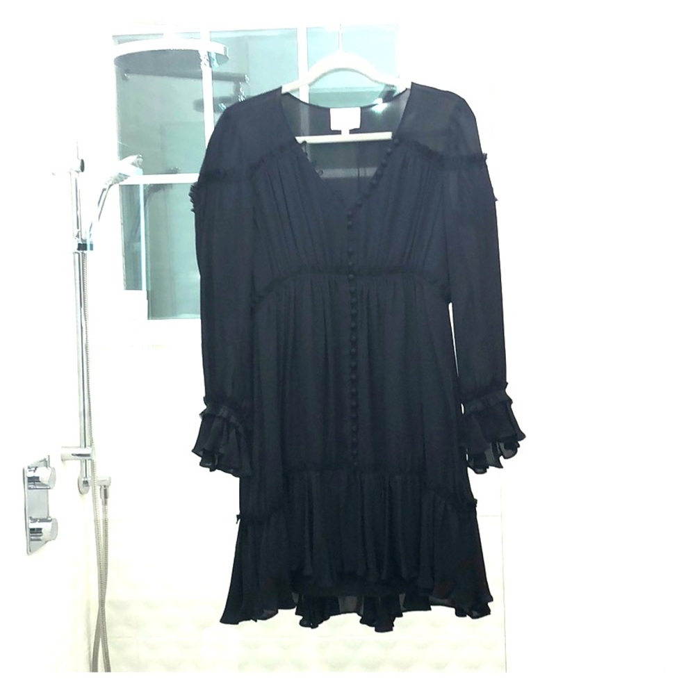 Cinq à sept black long sleeve dress